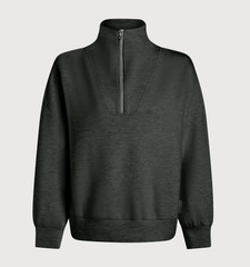 🧡*NWT*Varley Hawley Half-Zip Sweater Pullover Women’s Size L Color -Oliver Marl
