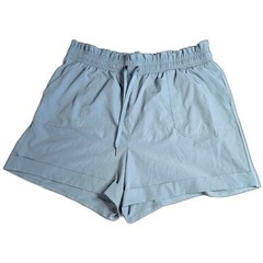 Danskin Women’s Large Blue Gray Activewear Shorts Elastic Waist Drawstring