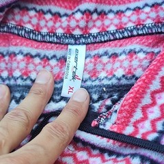 Exertek Women’s XL Pink Geometric Fleece 1/4 Zip High Neck Sweatshirt