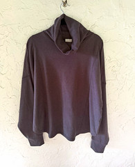 Varley Women’s Turtleneck Neck Pullover Knit Sweatshirt Long Sleeve Gray XL Poly
