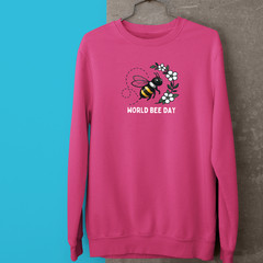 World Bee Day Sweatshirt Cute Cartoon Bumble Bee Honey Nature Lover Novelty Gift
