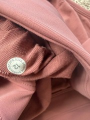 Lululemon Energy Bra High Neck Long Line Brier Rose Pink Size 12 No Pads