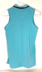 LUCKY IN LOVE Women’s XS 0-2 Tennis Top Shirt Sky Blue Sleeveless 1/4 zip