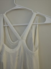 Nike Yoga Luxe Ribbed Strappy Training Top White DD5545 901 Sz M $50