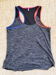Fila Sport active Colorblock tank gray pink orange blue black. L