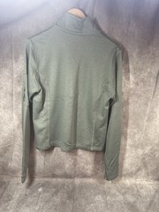 Women’s Columbia Park View Grid Gray Half Zip Long Sleeve Fleece Lined Sz L