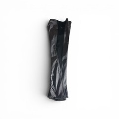 lululemon Women Size 6 Gray/Black Ribbed Side Panel Leggings Zip Pocket D1-0061T