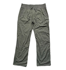LULULEMON Dance Studio Full Length Pants ARMY GREEN W5ENOR Mid-Rise Pull-On SZ 4