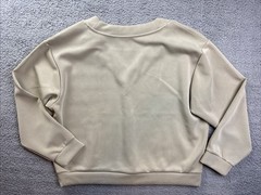 A New Day Womens Large Light Green Sandwash V-Neck Sweatshirt