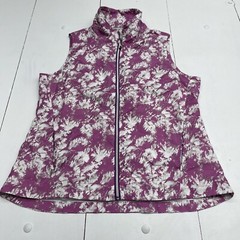 Sunice Keira Full Zip Wind Vest Dahlia Crushed Petal Women’s Size XL