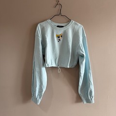 Bershka x The Powerpuff Girls Bubbles Cropped Sweatshirt