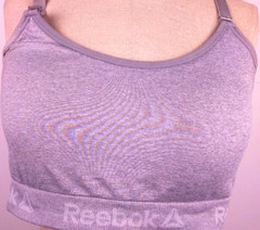 Reebok RN 117927 Gray Wireless Pullover Racer Back Sports Bra Size L (50)
