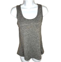 M Old Navy Grey Heather Athletic Tank Activewear Womens 8 10 Stretch Top