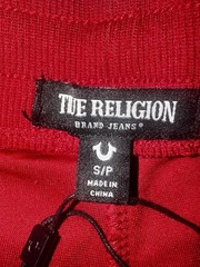 True Religion Classic Velour Straight Leg Pants Red Dahlia S Drawstring