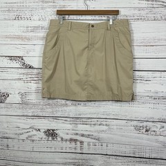 CQR Skort Womens Size XL Khaki Pockets Cotton Nylon Outdoor Hiking Active