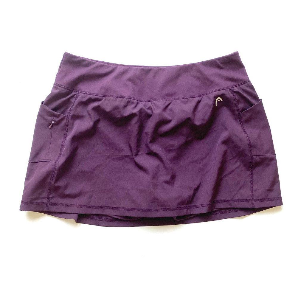 Head Womens XL Purple Tennis Pickleball Skort Length 14-15″ Pockets