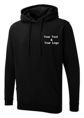 Personalised Custom Embroidered Uneek The UX Hoodie Your Text Logo Stag Hen UX4