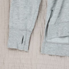 Sweaty Betty London Sweatshirt XXL Women Gray Modal Cotton Thumbhole Athleisure