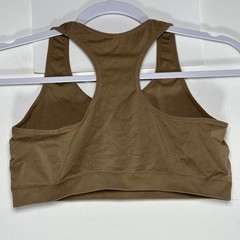 Jockey Womens XL Brown Seamless Racerback Sports Bra RN 50369 Activewear