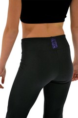 ChloeNoel P622F All Black 3″ Waist Band Light Weight Fleece Figure Skating Pants