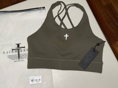 Three Nails Women’s Cross Back Training Bra Dark Pine Medium