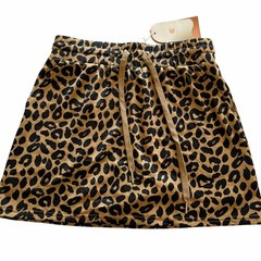 Cueply Women’s Leopard Print Casual Drawstring Skort with Pockets