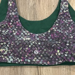 Lululemon Align Reversible Bra Fleur Motion Multi/ Everglade Green