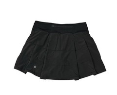 Lululemon Pace Rival Mid-Rise Skirt Black Pleated Athletic Skort Size 4
