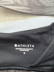 Athleta Women’s Sports Bra S Black Gray Crossback Pullover Wireless