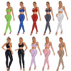Women’s Blouse Tights Suit Athletic Crop Tops And Pants High Waist Tracksuits