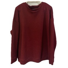 Women’s Quilted Sweatshirt Maroon 2XL Polyester Blend Machine Washable Bust 51”