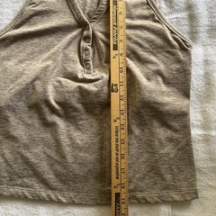 Sincerely Jules Active Tank Top Womens Large Tan Henley Halter Boho Comfortcore