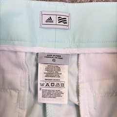 Adidas Contrast Golf Pants Womens 6 Green/White Cropped Pockets Lightweight NWT