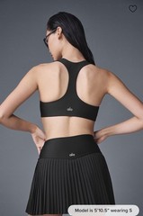 Alo Yoga Black Pleated Tennis Skirt Women’s Medium Tennis Golf Pilates Athletic