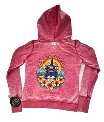 Jeep Hoodie NWT Women’s Small JEDCO Distressed Pink/Tropical Beach 💐Retail $59
