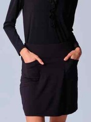 NWT GOTTEX G LIFESTYLE BLACK FULL LENGTH GOLF TENNIS SKORT M L & XL