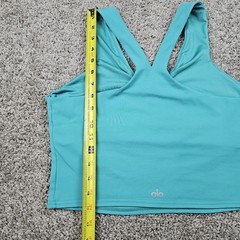 Alo Yoga Airbrush Real Bra Tank Womens XL Ocean Teal