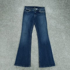 Allen B Jeans Womens 29 Blue Rhinestone Stretch Flare Jean