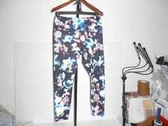 Layer 8 Womens L Floral Print Workout Leggings Active Gymwear Pants Quick Dry