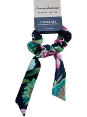 Tommy Bahama Everyday Active Women Navy Top Floral Skort Scrunchie Set Size M