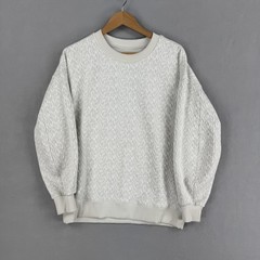 Lululemon Sweatshirt Womens Large Gray Textured Jacquard Crewneck Pullover