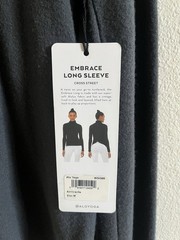 NWT Alo Yoga Embrace Long Sleeve Turtleneck Top Solid Dark Gray Women’s M W3496R