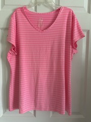 Danskin Lot 4 Women’s XL V-Neck Breathable Relaxed Gym T-Shirts Short Sleeve