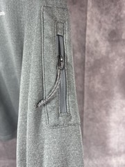 Women’s Columbia Park View Grid Gray Half Zip Long Sleeve Fleece Lined Sz L