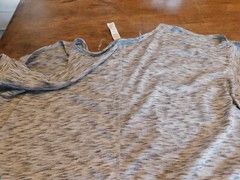 Balance Collection gray S/S tunic v-neck t-shirt women’s L NWT