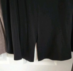 Any Body Lot Of 2 High Low Tunic Tank Tops Black & Tan Size Large Slit In Back