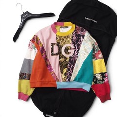Excellent DOLCE & GABBANA Embroidered Patchwork Sweatshirt EU38 Women 6-ZF064
