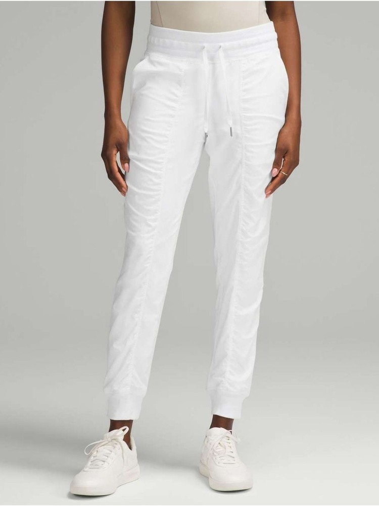 Lululemon Dance Studio Mid-Rise Jogger Size 10 White Full Length