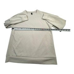 LAZYPANTS Womens Size M Light Beige Crew Neck Long Sleeve Pullover Sweatshirt