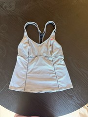 Nike Women’s Striped Racerback Performance Tank Top with Built-in Shelf Bra